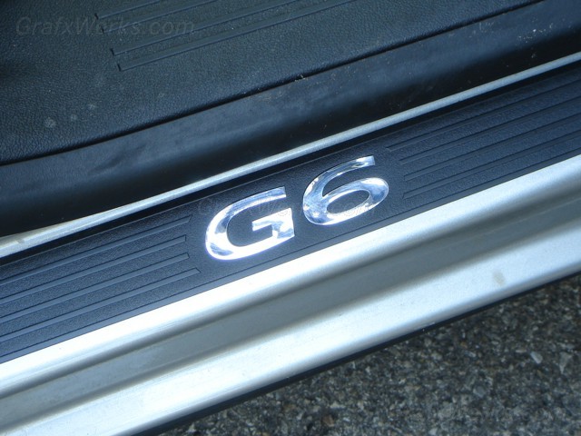 "G6" Door Sill Inlay Decals (Plastic Sills)