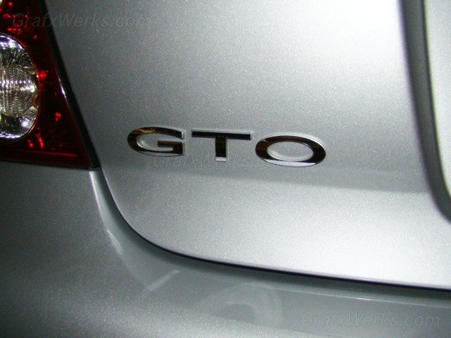 "GTO" Trunk Badge Overlay
