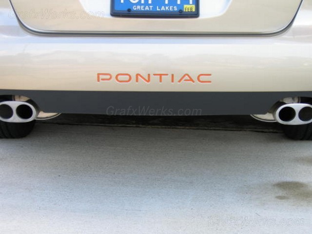 "Pontiac" Rear Bumper Inlay