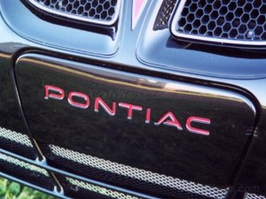 "Pontiac" Front License Filler Plate Inlay Decal
