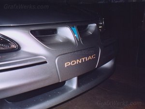 "Pontiac" Front License Filler Plate Inlay Decal