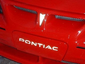 "Pontiac" Front License Filler Plate Inlay Decal
