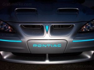 "Pontiac" Front License Filler Plate Inlay Decal